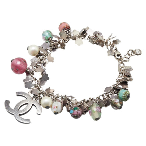 シャネル ココマーク ブレスレット シルバー マルチカラー メタル レディース CHANEL 【中古】