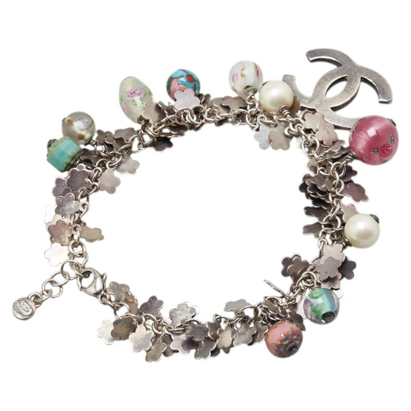 シャネル ココマーク ブレスレット シルバー マルチカラー メタル レディース CHANEL 【中古】