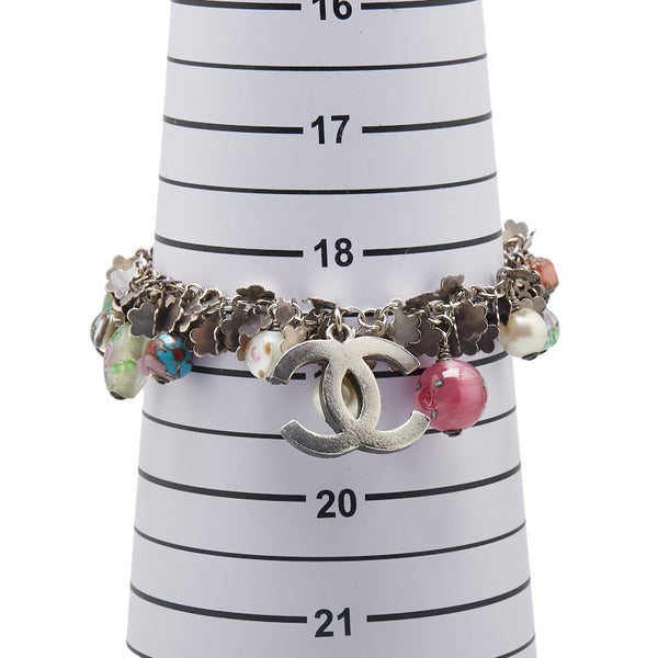 シャネル ココマーク ブレスレット シルバー マルチカラー メタル レディース CHANEL 【中古】