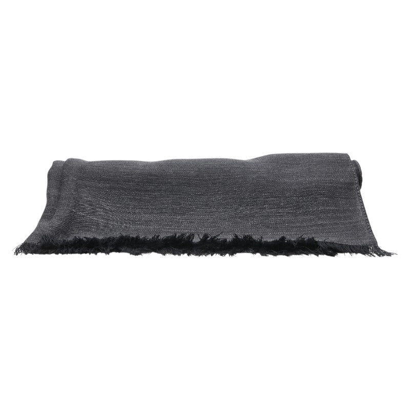 グッチ GG柄 マフラー ストール グレー ブラック ウール シルク レディース GUCCI 【中古】