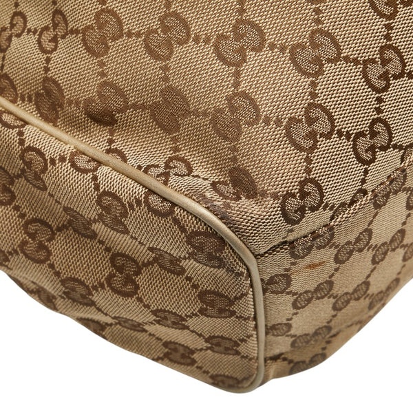 グッチ GGキャンバス スーキー ハンドバッグ 211944 ベージュ ゴールド キャンバス レザー レディース GUCCI 【中古】