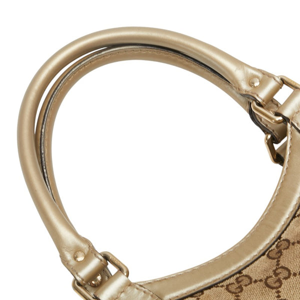 グッチ GGキャンバス スーキー ハンドバッグ 211944 ベージュ ゴールド キャンバス レザー レディース GUCCI 【中古】