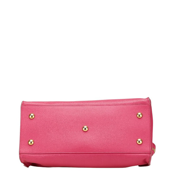サンローラン カバス Yライン ハンドバッグ ショルダーバッグ 2WAY ピンク レザー レディース SAINT LAURENT 【中古】