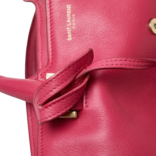 サンローラン カバス Yライン ハンドバッグ ショルダーバッグ 2WAY ピンク レザー レディース SAINT LAURENT 【中古】