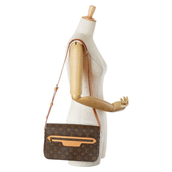 ルイ ヴィトン モノグラム サンジェルマン28 ショルダーバッグ M51207 ブラウン PVC レザー レディース LOUIS VUITTON 【中古】