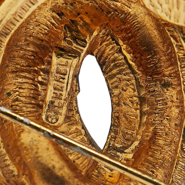 シャネル ココマーク マトラッセ ブローチ ゴールド メッキ レディース CHANEL 【中古】