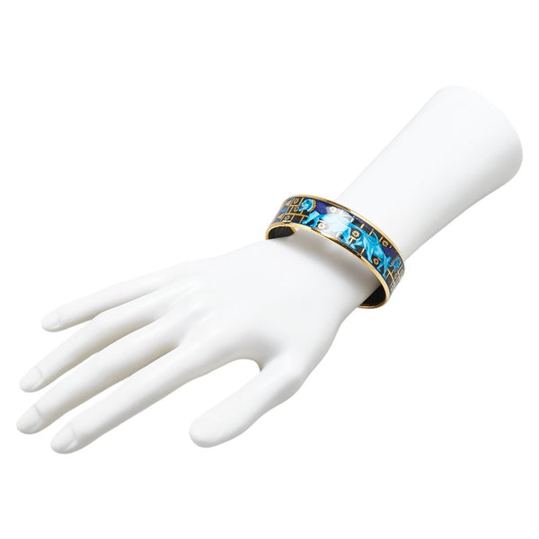 エルメス エマイユGM 七宝焼き ブレスレット ゴールド マルチカラー メッキ レディース HERMES 【中古】