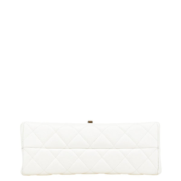 シャネル ココマーク マトラッセ チェーン ハンドバッグ ショルダーバッグ ホワイト キャビアスキン レディース CHANEL 【中古】