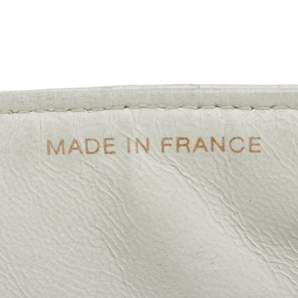 シャネル ココマーク マトラッセ チェーン ハンドバッグ ショルダーバッグ ホワイト キャビアスキン レディース CHANEL 【中古】