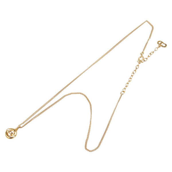 ディオール CDロゴ ネックレス ゴールド メッキ レディース Dior 【中古】