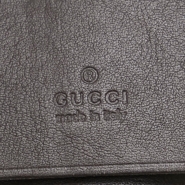 グッチ GGスプリーム シェリーライン キーケース 6連 138077 ベージュ ブラウン PVC レザー レディース GUCCI 【中古】