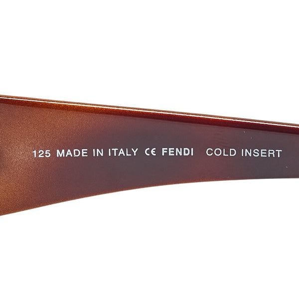 フェンディ ズッカ サングラス FS407 ブラウン プラスチック レディース FENDI 【中古】