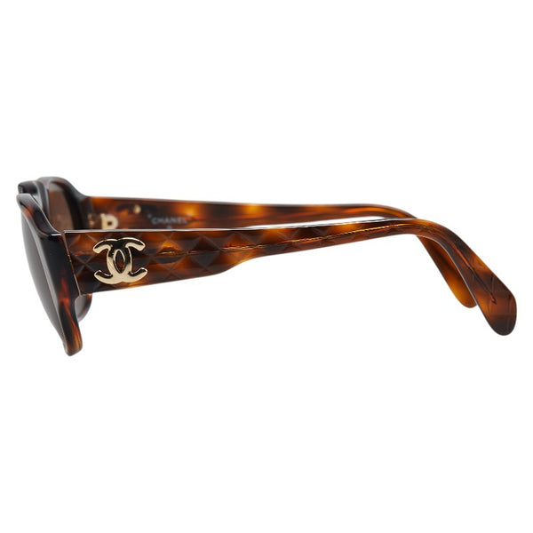 シャネル ココマーク マトラッセ サングラス ブラウン プラスチック レディース CHANEL 【中古】