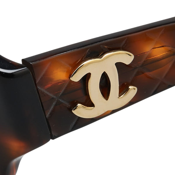 シャネル ココマーク マトラッセ サングラス ブラウン プラスチック レディース CHANEL 【中古】