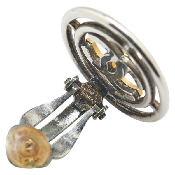 シャネル ココマーク ラウンド イヤリング ゴールド シルバー メタル メッキ レディース CHANEL 【中古】