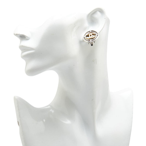 シャネル ココマーク ラウンド イヤリング ゴールド シルバー メタル メッキ レディース CHANEL 【中古】