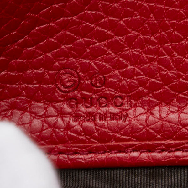 グッチ インターロッキングG ソーホー タッセル ラウンドファスナー 長財布 598187 レッド レザー レディース GUCCI 【中古】