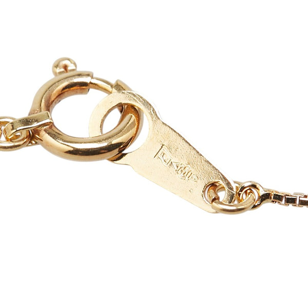 K18PG ピンクゴールド ダイヤ0.50ct ペンダントネックレス レディース 【中古】