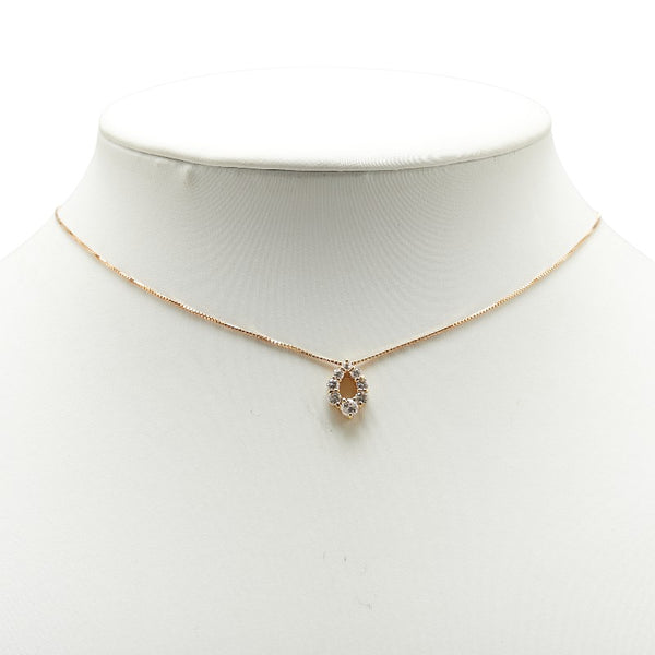 K18PG ピンクゴールド ダイヤ0.50ct ペンダントネックレス レディース 【中古】