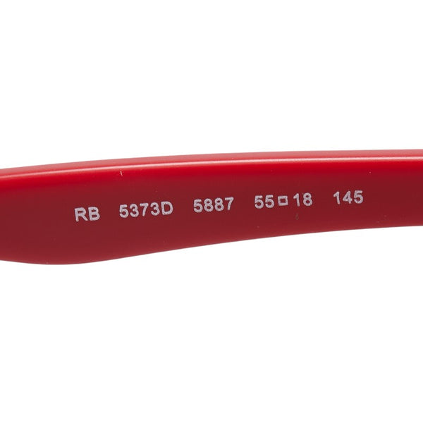 レイバン サングラス RB 5373D 5887 ブラック レッド プラスチック レディース Ray-Ban 【中古】