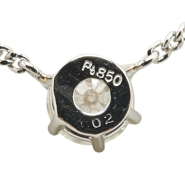 Pt850 プラチナ ダイヤ1.02ct 1P ペンダントネックレス レディース 【中古】