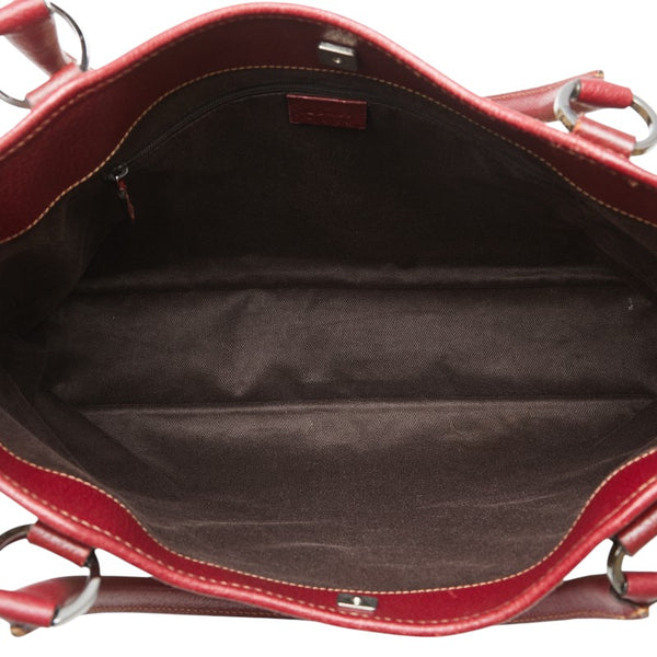 グッチ GGキャンバス ハンドバッグ トートバッグ 113016 ベージュ パープル キャンバス レザー レディース GUCCI 【中古】