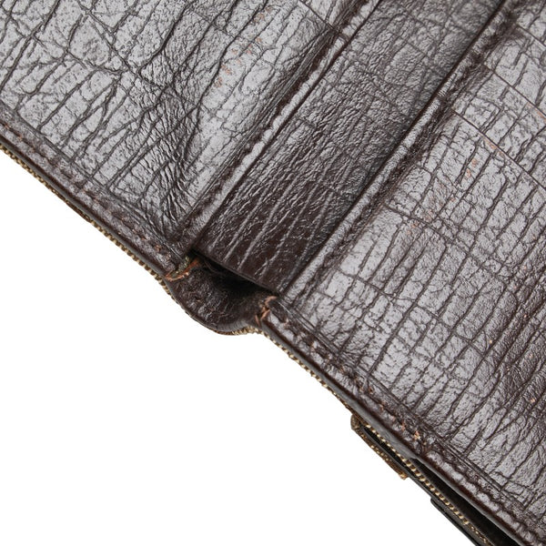 グッチ GGキャンバス ホースビット シェリーライン 二つ折り財布 138031 ブラウン キャンバス レザー レディース GUCCI 【中古】