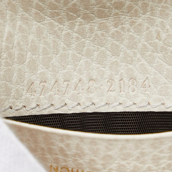 グッチ GGスプリーム カードケース 474748 ベージュ アイボリー レザー PVC レディース GUCCI 【中古】