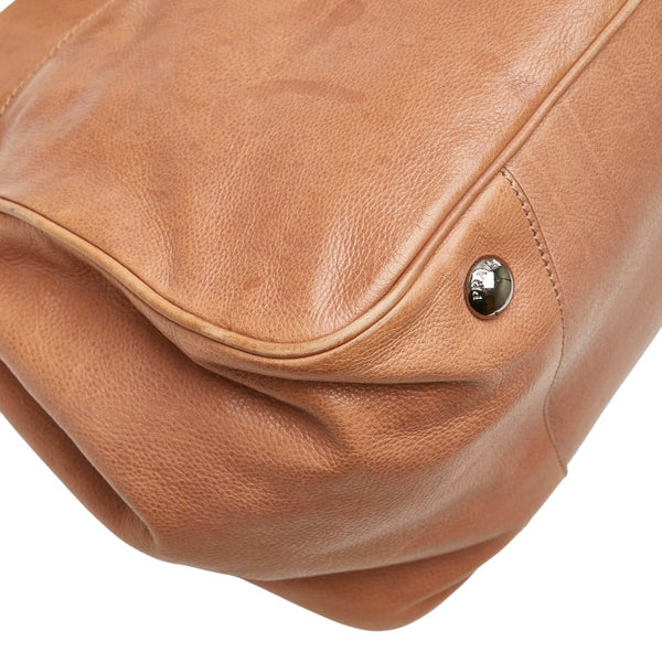 プラダ リボン ハンドバッグ BN2243 ピンクベージュ レザー レディース PRADA 【中古】
