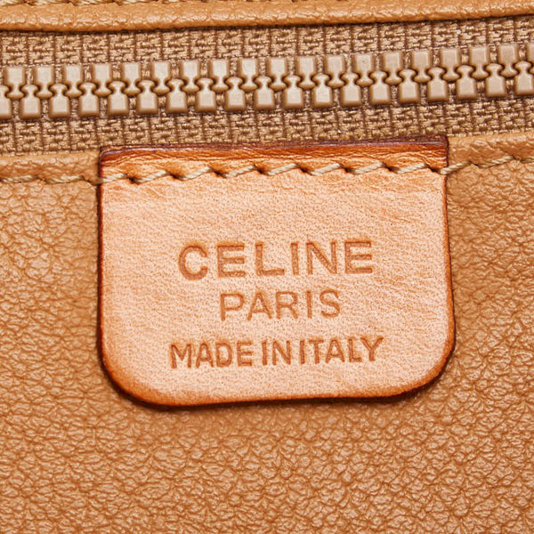 セリーヌ マカダム クラッチバッグ ブラウン PVC レザー レディース CELINE 【中古】