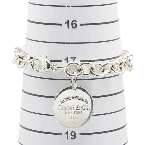 ティファニー リターン トゥ ティファニー ラウンドプレート ブレスレット SV925 シルバー レディース TIFFANY&Co. 【中古】