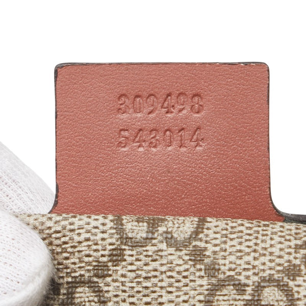 グッチ GGスプリーム スター 星 付属ポーチ 309498 ベージュ ピンク PVC レザー レディース GUCCI 【中古】