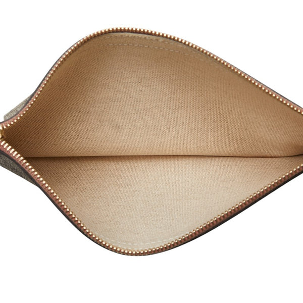 グッチ GGスプリーム スター 星 付属ポーチ 309498 ベージュ ピンク PVC レザー レディース GUCCI 【中古】