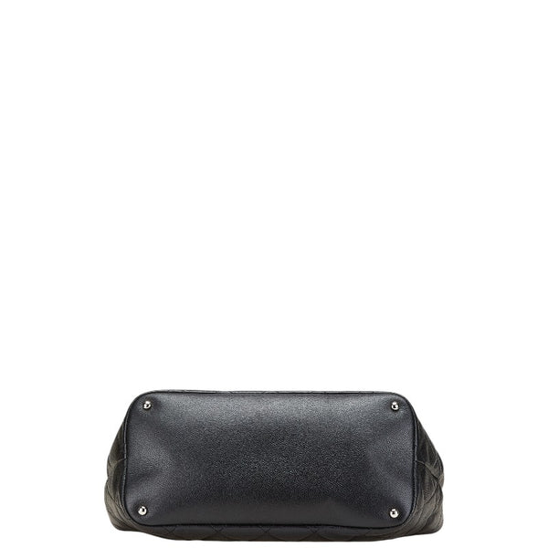 シャネル ココマーク マトラッセ チェーン ハンドバッグ トートバッグ ブラック キャビアスキン レディース CHANEL 【中古】