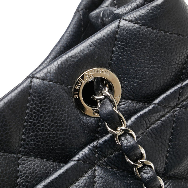 シャネル ココマーク マトラッセ チェーン ハンドバッグ トートバッグ ブラック キャビアスキン レディース CHANEL 【中古】