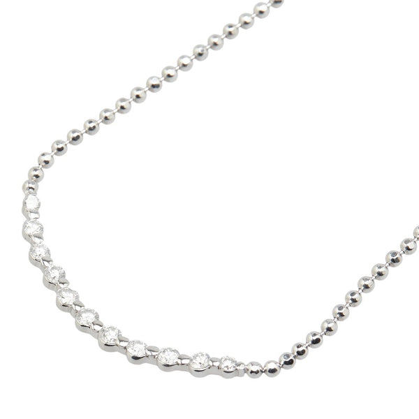 Pt900 プラチナ Pt850 プラチナ ダイヤ1.00ct ネックレス レディース 【中古】