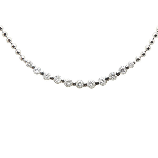 Pt900 プラチナ Pt850 プラチナ ダイヤ1.00ct ネックレス レディース 【中古】