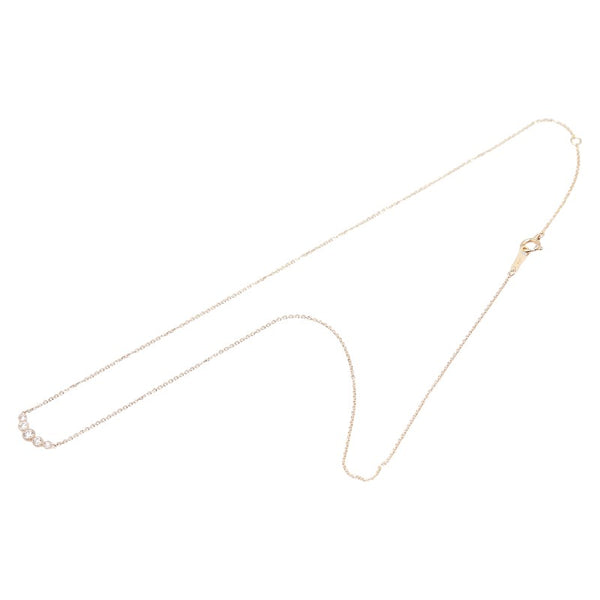K18PG ピンクゴールド ダイヤ0.15ct ペンダントネックレス レディース 【中古】