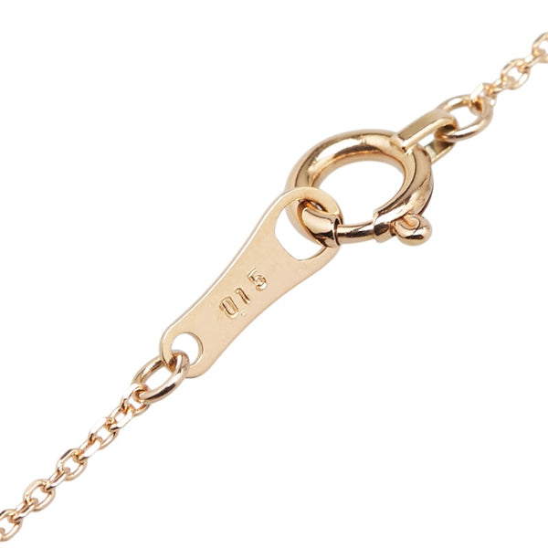 K18PG ピンクゴールド ダイヤ0.15ct ペンダントネックレス レディース 【中古】