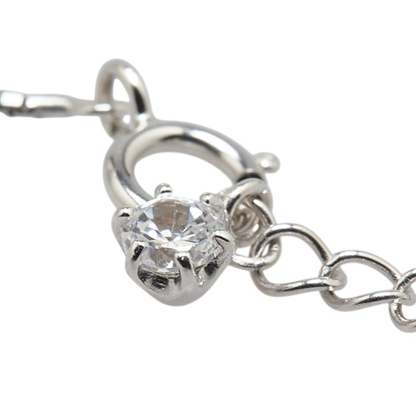 K14WG ホワイトゴールド タンザナイト0.75ct ダイヤ0.23ct 雫 モチーフ ペンダントネックレス レディース 【中古】