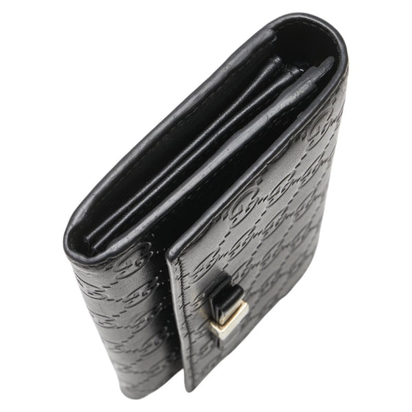 グッチ グッチシマ リボン 長財布 388679 ブラック レザー レディース GUCCI 【中古】