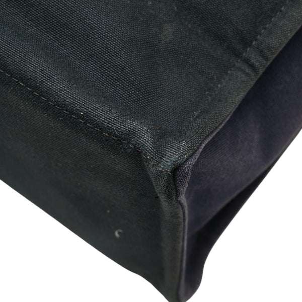 エルメス フールトゥGM ハンドバッグ トートバッグ ネイビー ブラック キャンバス レディース HERMES 【中古】