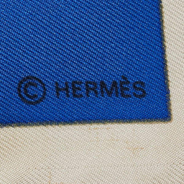 エルメス カレ90 LES FEUX DE L'ESPACE 宇宙の花火 スカーフ ホワイト マルチカラー レディース HERMES 【中古】