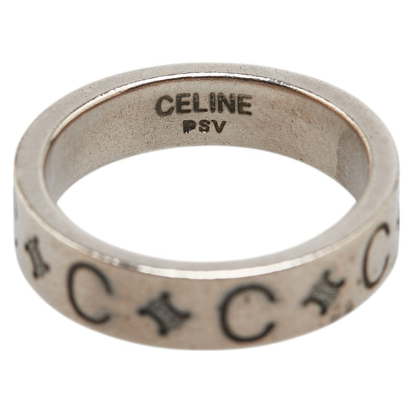 セリーヌ Cマカダム リング 指輪 SV925 シルバー プラチナ PSV レディース CELINE 【中古】