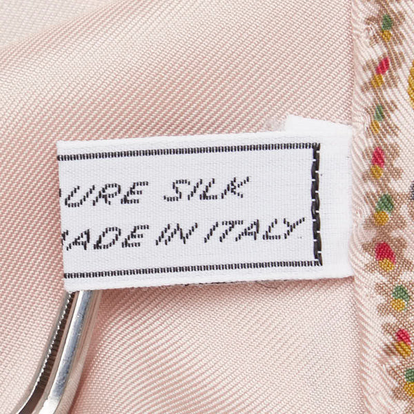 ディオール 宝石 ビジュー モチーフ スカーフ ピンク マルチカラー シルク レディース Dior 【中古】