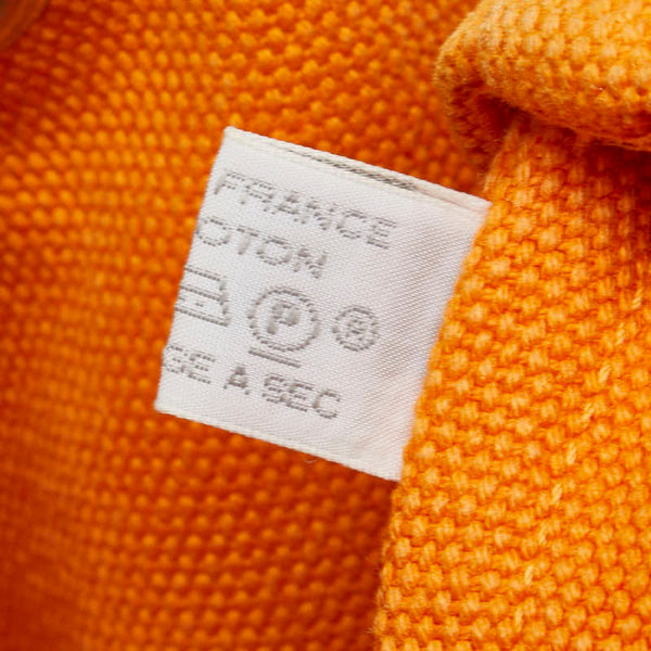 エルメス サックマリーン レシーフMM ワンショルダーバッグ オレンジ コットン レディース HERMES 【中古】
