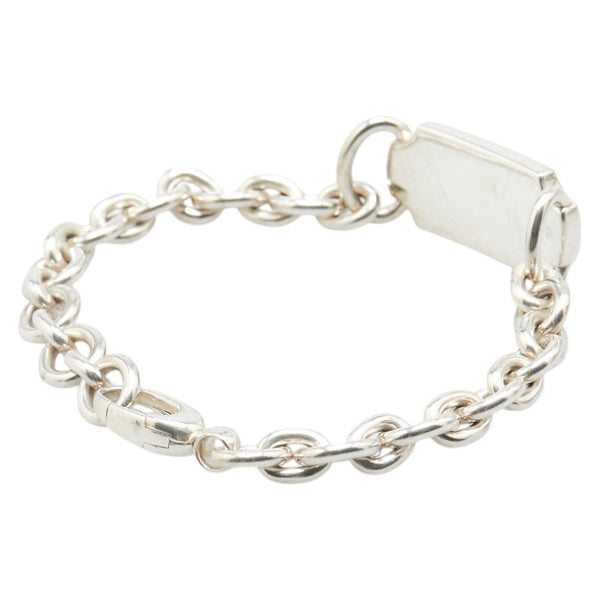 グッチ ロゴプレート ブレスレット #19 SV925 シルバー レディース GUCCI 【中古】