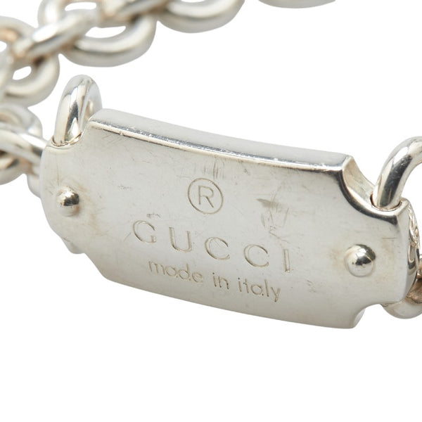 グッチ ロゴプレート ブレスレット #19 SV925 シルバー レディース GUCCI 【中古】