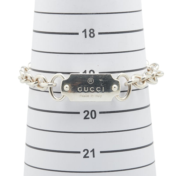 グッチ ロゴプレート ブレスレット #19 SV925 シルバー レディース GUCCI 【中古】