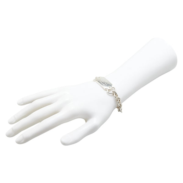 グッチ ロゴプレート ブレスレット #19 SV925 シルバー レディース GUCCI 【中古】